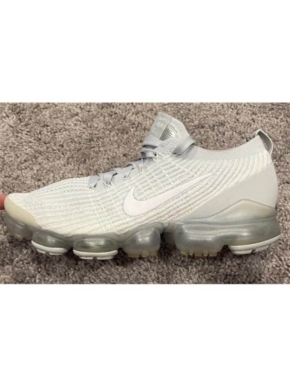 Nike Air VaporMax Flyknit 3 White Shoes AJ6900-102 Men's Size 8